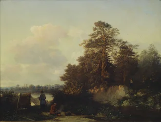 Paysage avec pêcheurs
