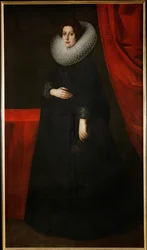 Catarina de Médicis, épouse de Ferdinand Ier, duc de Mantoue (huile sur toile)