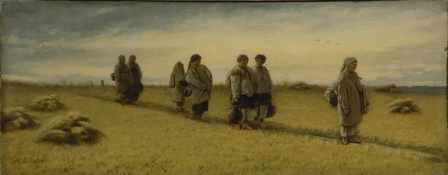 Le retour des moissonneurs des champs dans le gouvernement de Riazan, 1874