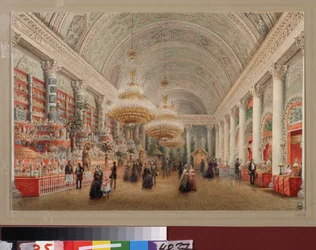 Bazar de charité dans la salle de banquet du palais Ioussoupov à Saint Petersbourg
