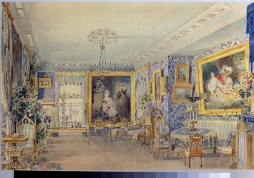 La salle de séjour du manoir Verki