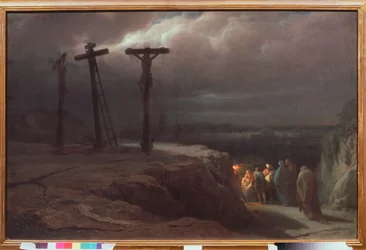 La nuit au calvaire - Peinture de Vasili Petrovich Vereshchagin (Vassili Verechtchaguine)