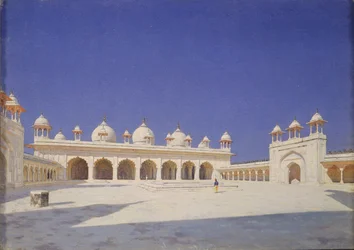 La mosquée de la Perle Moti Masjid dans le Fort Rouge d