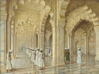 La mosquée de la Perle à Agra, fin des années 1870-début des années 1880