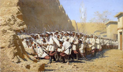Aux murs de la forteresse. Laissez-les entrer!