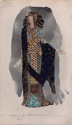Conception de costume de la série Danseuses orientales, années 1900