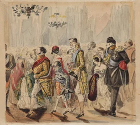 Bal de la haute société, premier quart du 19e siècle