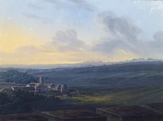 Vue de Tsarskoïe Selo depuis la Tour Blanche, après 1826