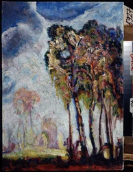 Paysage aux arbres