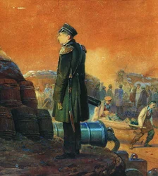 Amiral Pavel Nakhimov sur le bastion, 1855