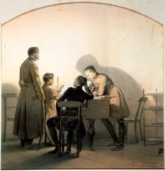 Au piano, 1855