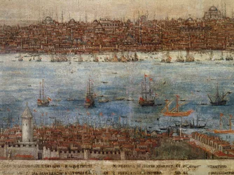 Constantinople, peinture par un artiste vénitien inconnu, Turquie
