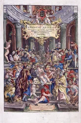 Anatomiste et médecin flamand, Andreas Vesalius, donnant une leçon à l