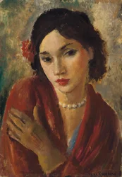 Une Dame Élégante avec un Collier de Perles