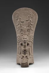 Palma avec dieu du maïs recevant un sacrifice humain, entre 250-950 (basalte)
