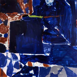Abstraction bleu profond