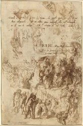 Études pour la Résurrection de Lazare et autres compositions (verso)