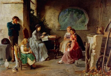 Leçon de botanique, par Vespasiano Bignami dit Vespa, Italie