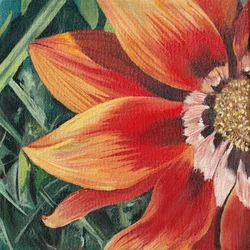 Fleur orange vif