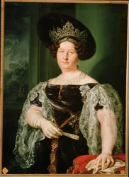 Maria Christina de Bourbon, quatrième épouse de Fernando VII (peinture sur toile)