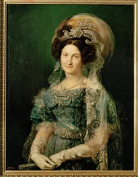 Maria Christina de Bourbon, quatrième épouse de Fernando VII (peinture sur toile)