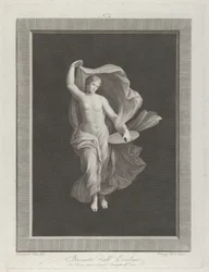 Une bacchante partiellement nue tenant un disque dans sa main gauche et levant ses vêtements..., vers 1795-1820