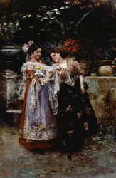 Belle dentelle (Deux femmes avec nouveau-né)