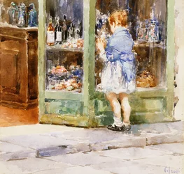 La Fille qui fait du lèche-vitrine