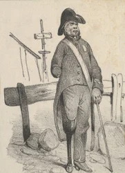 Soldat avec une jambe de bois, milieu du XIXe siècle