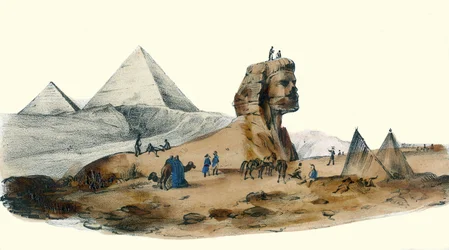 Le Colonel français en Égypte. dans « Album Grotesque, Choix de Types Remarquables », illustrations de Victor Adam, Paris, vers 1850.