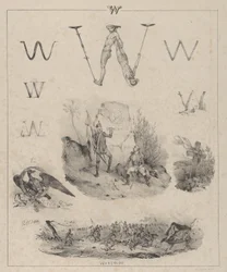 La lettre W : Washington, Wagram, Waterloo, 1833