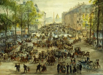 Un boulevard animé, 1877
