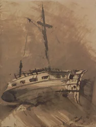 Un Navire dans une Mer Agitée, 1864