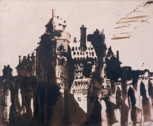 Château fortifié par deux ponts