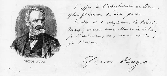 Dédicace de Victor Hugo à l
