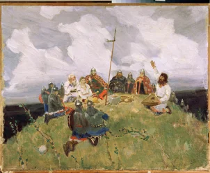 Boyan jouant du gousli au 11ème siècle