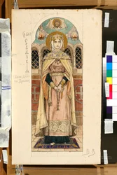 Portrait de Eudoxie Dimitrievna de Souzdal (étude pour une fresque de la cathédrale Saint-Vladimir de Kiev)