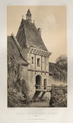 Architecture Pittoresque ou Monuments des XVeme et XVIeme Siecles: Chateaux de France des XV et XVI Siecles: Pl. 48, Porte Du Château de Fresnay-Le-Puceux (Calvados)