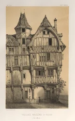 Architecture Pittoresque ou Monuments des XVeme et XVIeme Siecles: Chateaux De France des XV et XVI Siecles: Pl. 21, Vielles Maisons A Rouen (Seine-Inferieure)