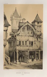 Architecture Pittoresque ou Monuments des XVeme et XVIeme Siecles: Chateaux De France des XV et XVI Siecles: Pl. 27, Maison A Peronne (Somme)