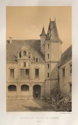 Architecture Pittoresque ou Monuments des XVeme et XVIeme Siecles: Chateaux De France des XV et XVI Siecles: Pl. 36, Château De Rocher Mezangers (Mayenne)