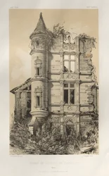 ...Pl. 24, Ruines du Château de Champlost Yonne, publié en 1860
