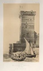 ...Pl. 34, Tour du Port de Marseille Bouches du Rhône, 1860