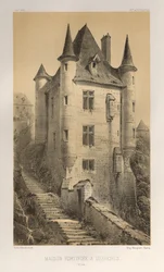 Pl. 60, Maison Fortifiée à Uzerches Corrèze, 1860