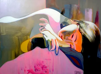 Femme pensive (abstraite)