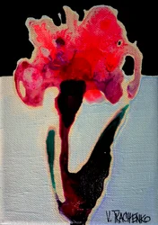 Fleur abstraite rouge