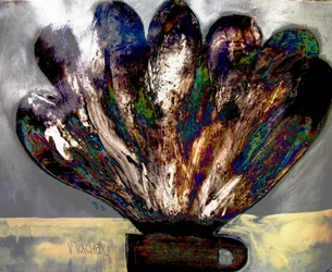 Fleur abstraite aux couleurs vives