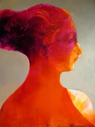Portrait abstrait plein de vie
