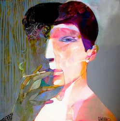 Un portrait fumeur plein de vie