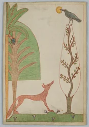 Le Renard et le Corbeau, illustration pour les Fables d